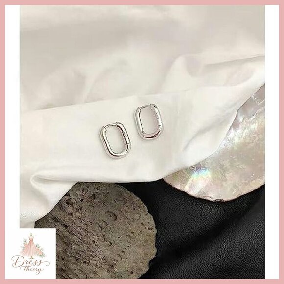 925 Sterling Silver Hoop Earrings Hypoallergenic Small U Hoop Minimalist - Picture 6 of 8